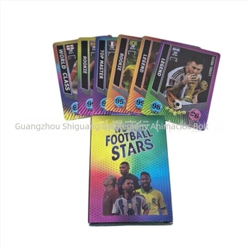 Futball sztár kártya gyűjtemény: 55 aranyfóliás társasjáték-kártyák