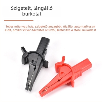 Krokodilkapocs banáncsatlakozóhoz, modell KSY-806, nylon ház