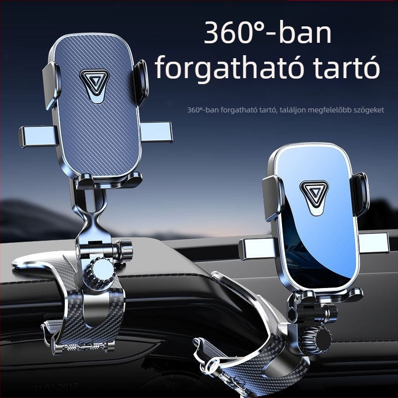 Új autótelefon-tartó a műszerfalra, forgatható és összecsukható, navigációhoz egy érintéses zár