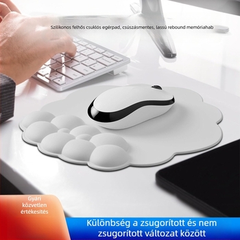 Felhő egérpad csuklópánttal – bőr, egyoldalas, csúszásmentes