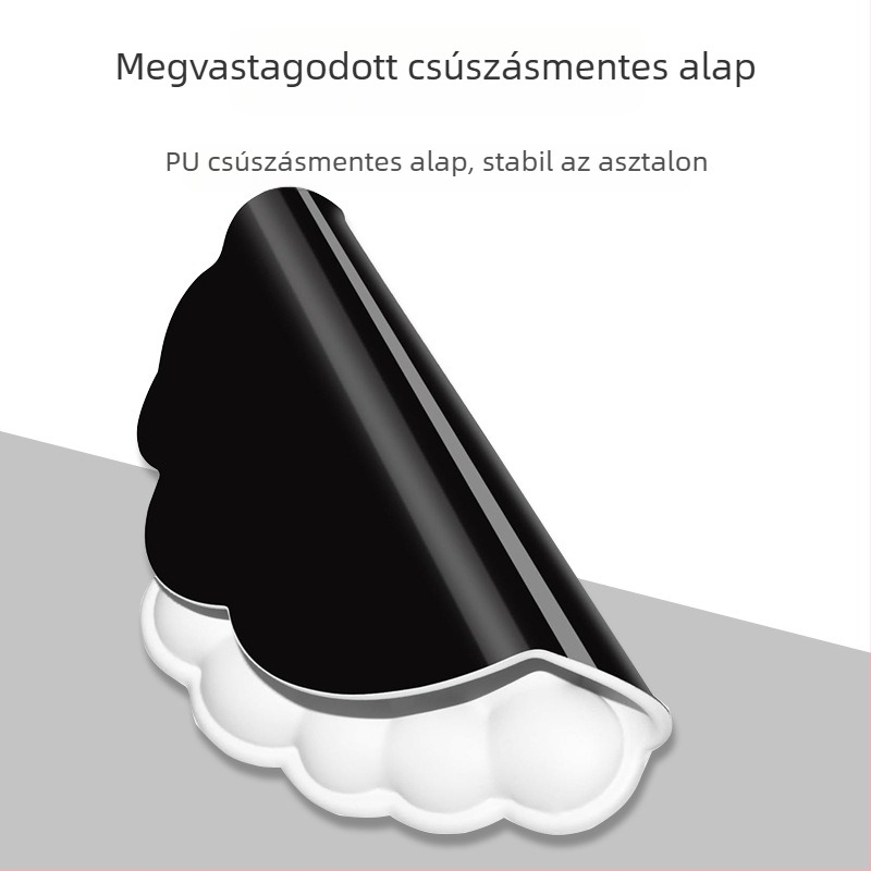 Felhő egérpad csuklópánttal – bőr, egyoldalas, csúszásmentes
