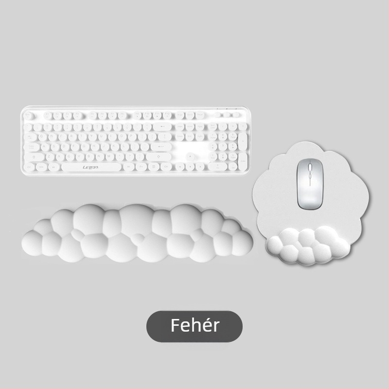 Felhő egérpad csuklópánttal – bőr, egyoldalas, csúszásmentes