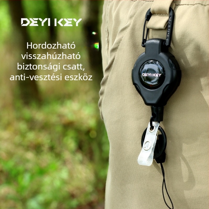 Teleszkópos kulcstartó horgászbot biztonsági zsinórral, műanyag test, 70 cm-es teleszkópos hossz, logó nyomtatás, testreszabás elérhető