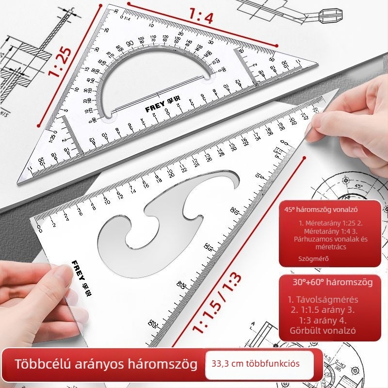 Fruyi mechanikai rajzkészlet, modell 6520, áramellátás nélküli