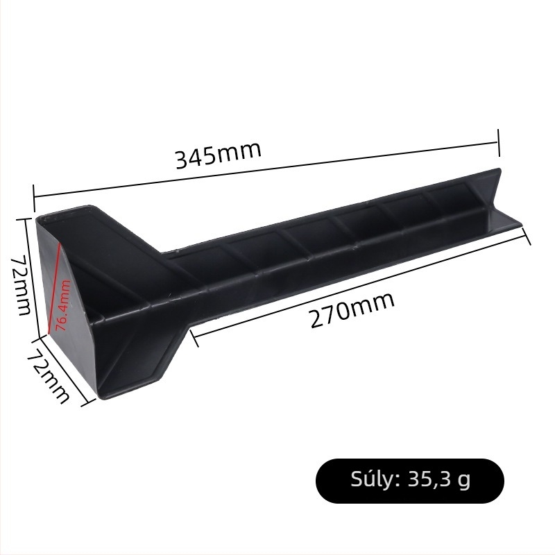 Háromszög alakú műanyag sarkvédő kartoncsomagoláshoz, szállítási célra, engedélyezett magánmárkával