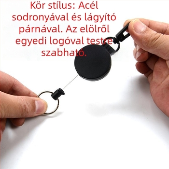 Húzódó kulcstartó, ABS, behúzható hossz 60, OPP csomagolás, testreszabás