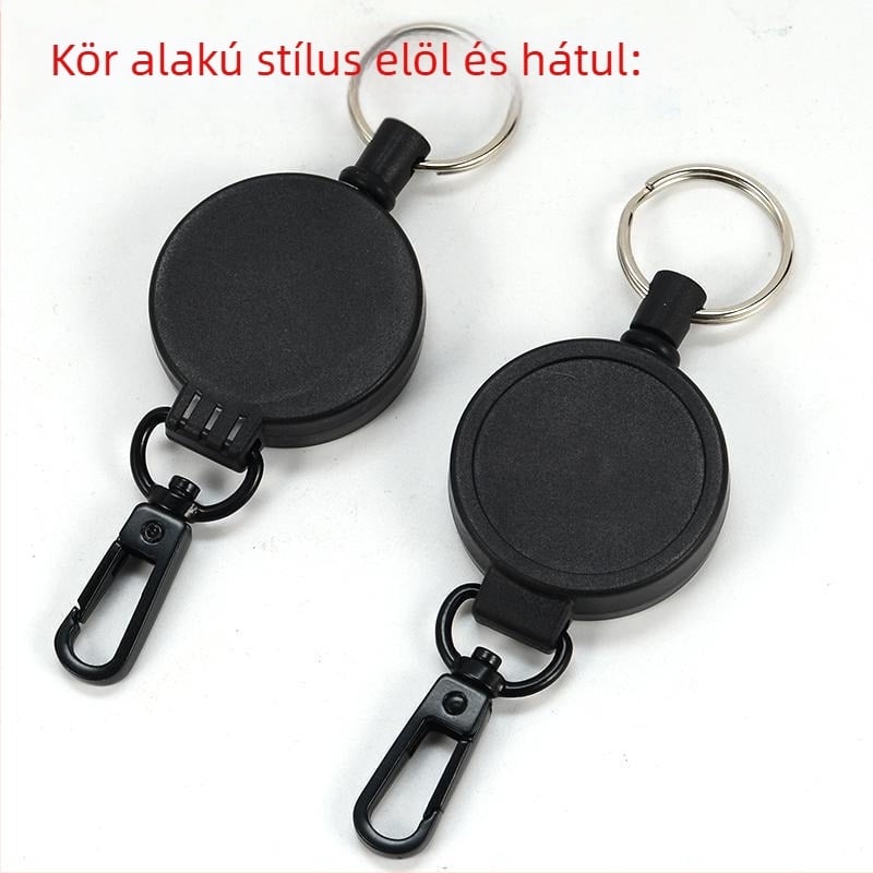 Húzódó kulcstartó, ABS, behúzható hossz 60, OPP csomagolás, testreszabás