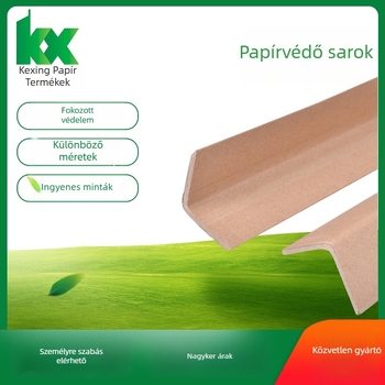 L-alakú papírsarkvédő, vastagított kraftpapír, logónyomtatás elérhető, testreszabás