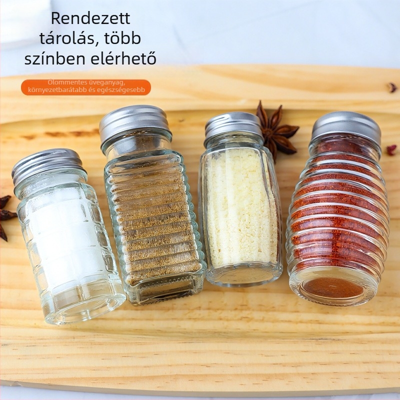 Leyou üveg mini fűszertartók szilárd fűszerekhez, testre szabható logóval