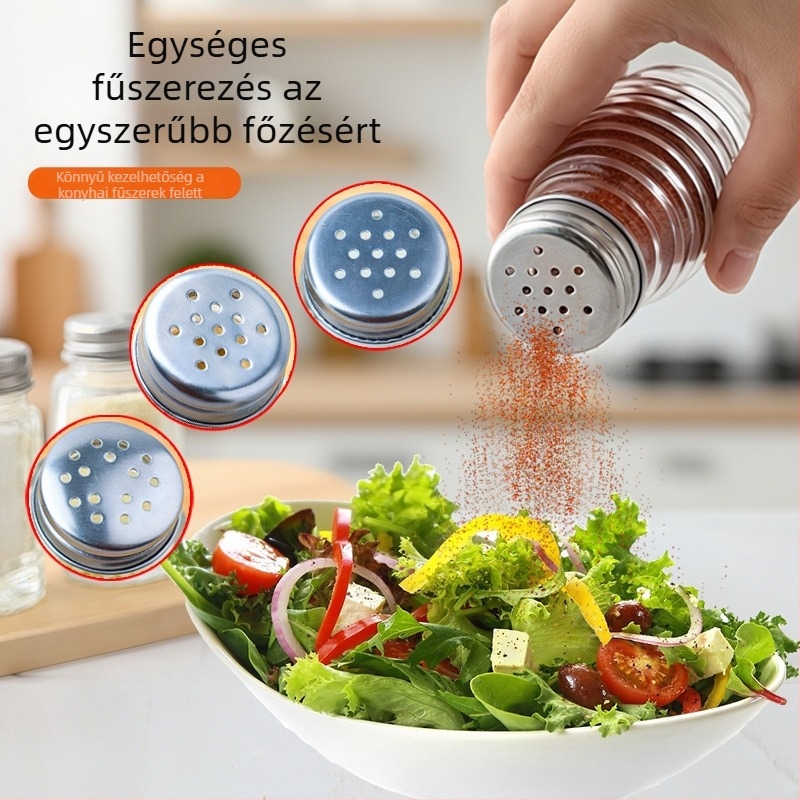 Leyou üveg mini fűszertartók szilárd fűszerekhez, testre szabható logóval