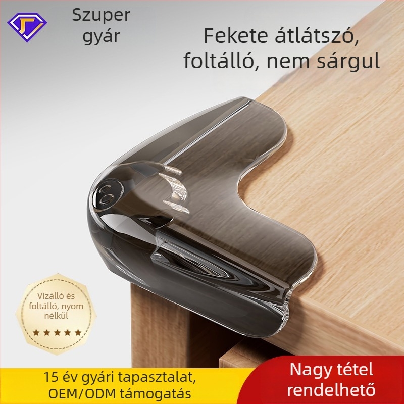 Légzsák-stílusú sarokvédő, öntapadó, gyermekbiztonság, puha bevonat, láthatatlan sarokvédő (Márka Shield dad, Forma: jobb szög, Eredet Taizhou, Csomagolás: 500)