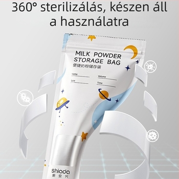 Tejpor tároló doboz – hordozható, zárható és antibakteriális, New Andai márka; újszülötttől 2 éves korig; licencelt magáncímke