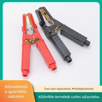 Akkumulátorcim krokodil - sárgaréz, vastagított kivitel, erős tartás autóakkumulátorhoz