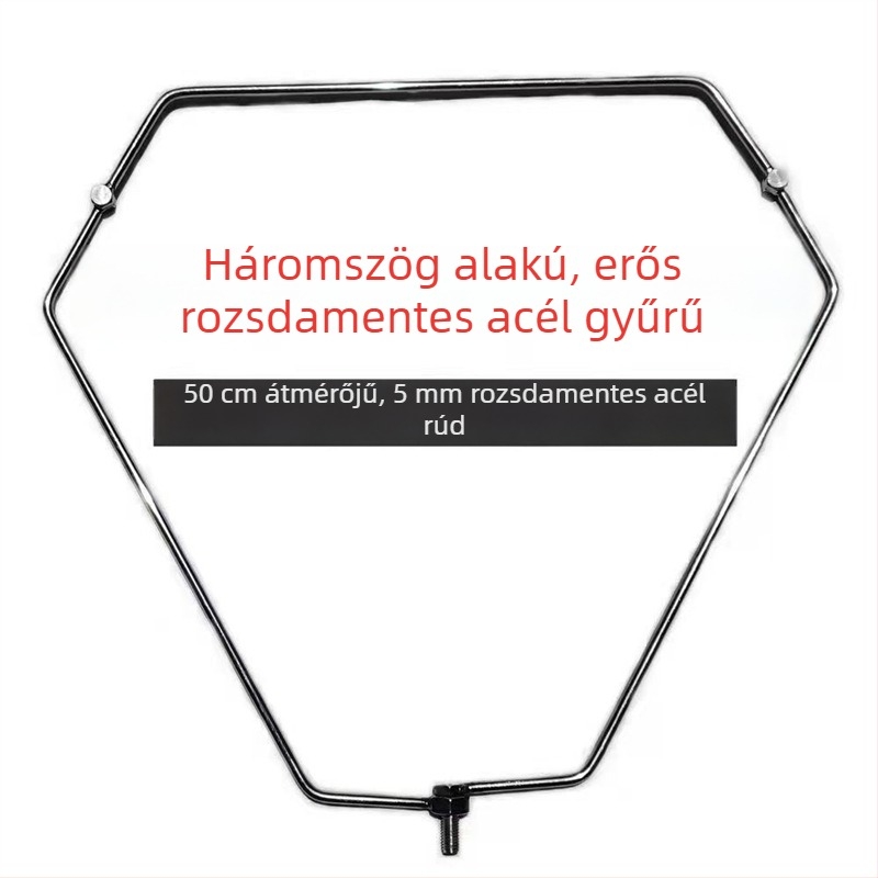 Háromszög alakú összecsukható rozsdamentes acél halászháló nagy halakhoz