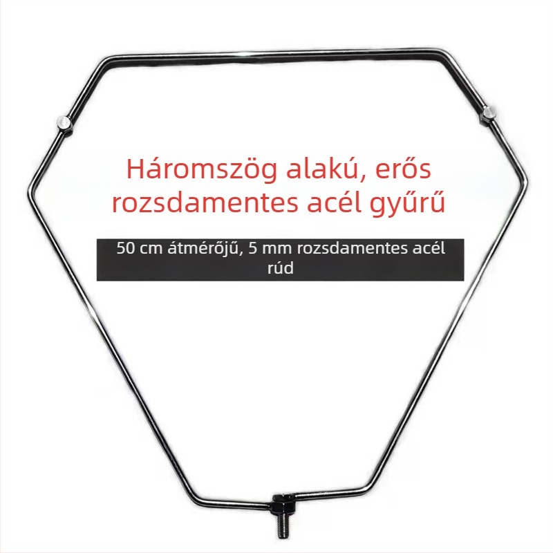 Háromszög alakú összecsukható rozsdamentes acél halászháló nagy halakhoz