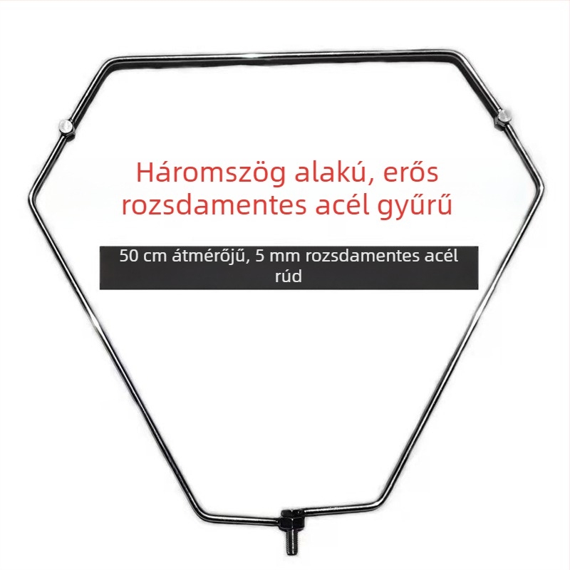 Háromszög alakú összecsukható rozsdamentes acél halászháló nagy halakhoz