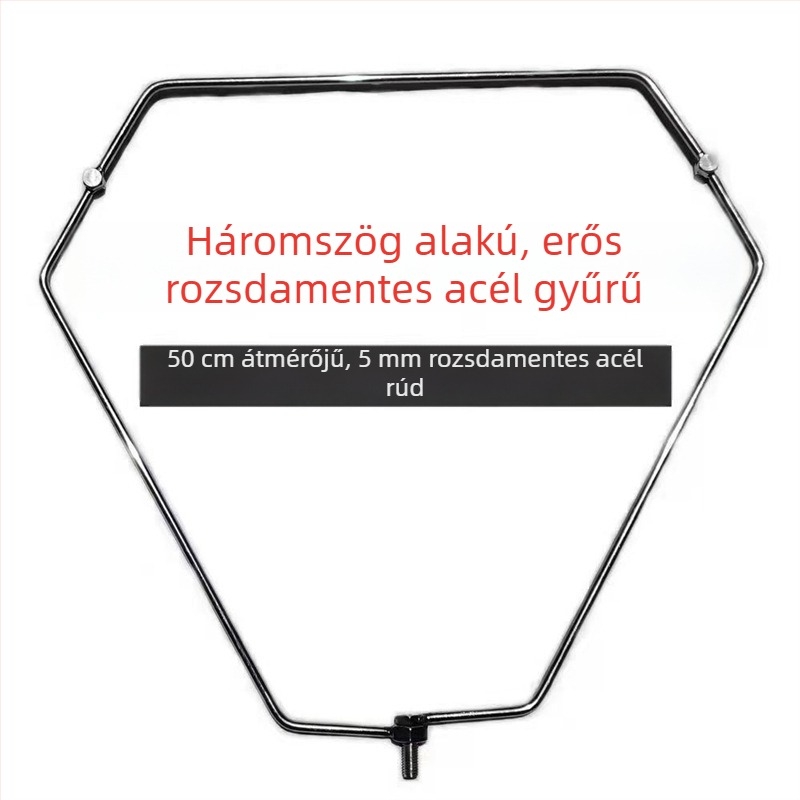 Háromszög alakú összecsukható rozsdamentes acél halászháló nagy halakhoz