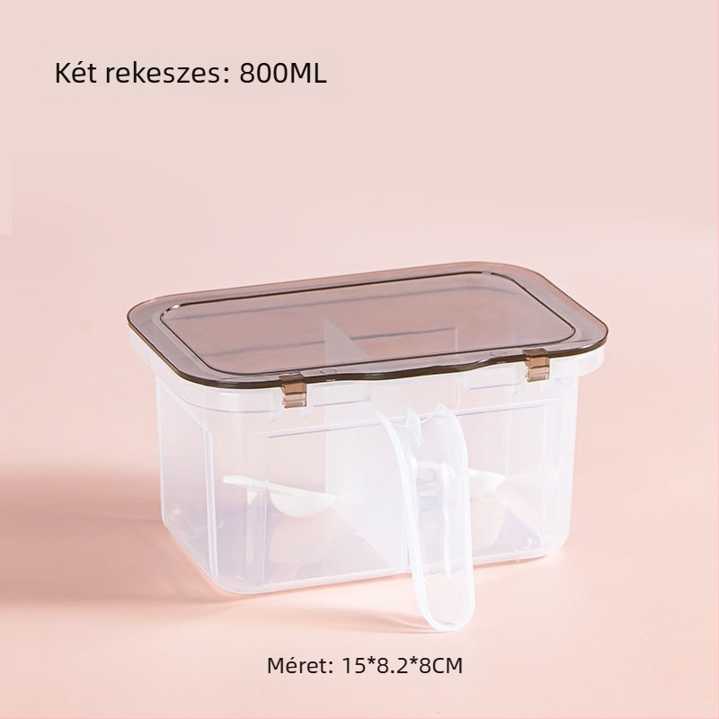 Konyhai fűszertartó integrált három rekeszes dizájnnal – modern minimalista stílus, logó nyomtatva, engedélyezett magánmárkák