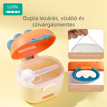 Baba tejpor tároló doboz, kétszintes kialakítás, Like a mountain márka, alkalmas újszülöttek számára