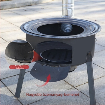 Mini fatüzelésű kályha, ultra vastag falakkal, hordozható, új modell a Powerful Factory-től