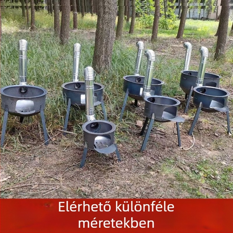 Mini fatüzelésű kályha, ultra vastag falakkal, hordozható, új modell a Powerful Factory-től