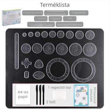 Gyerekeknek szóló többfunkciós művészeti irodai készlet 28 darabbal és festési sablonokkal (Anyag: PP; Importálva: Nem; IP engedély: Nem)