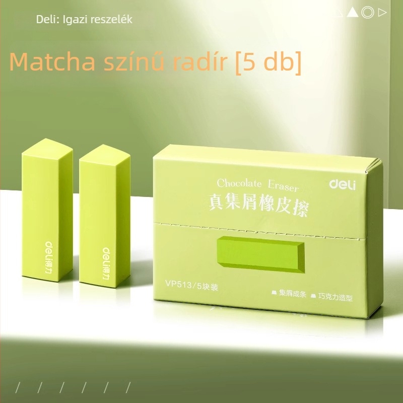 Radír VP513 – Matcha csokoládé típusú radír gyerekeknek, nem mérgező, pecsét alakú, 95 g, professzionális rajz