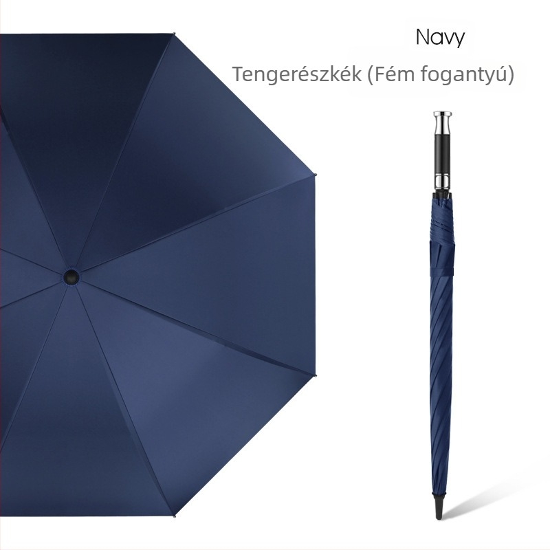 Kézi nyitású, összecsukható esernyő 12 acél bordával, UPF 40+ védelem, kettős használat napra és esőre, logó nyomtatás