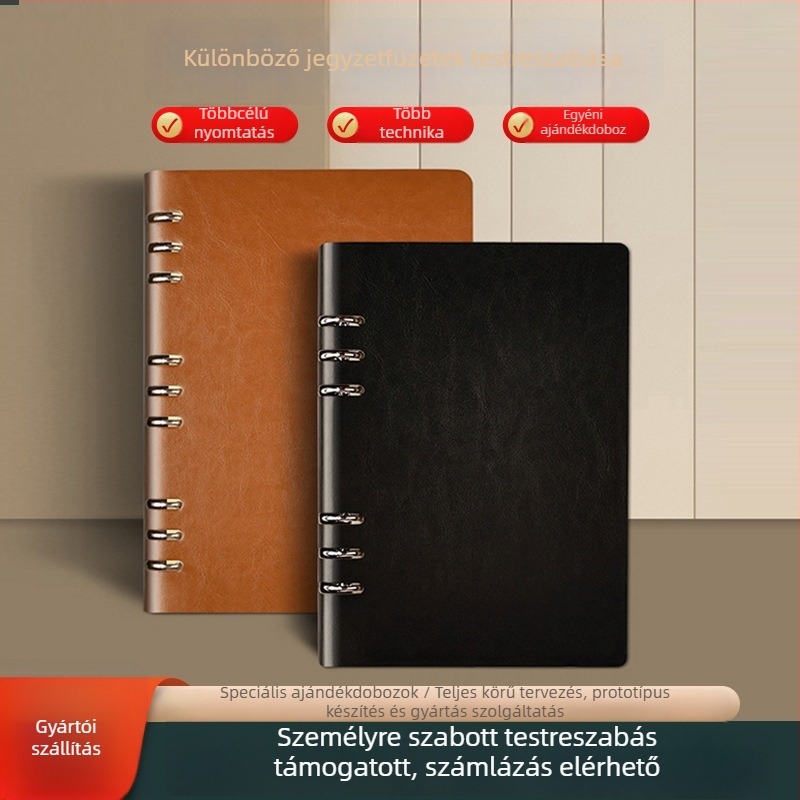 Wenfeng notesz, lazán kötött, nosztalgikus retro stílus, testreszabható, logó nyomtatás elérhető
