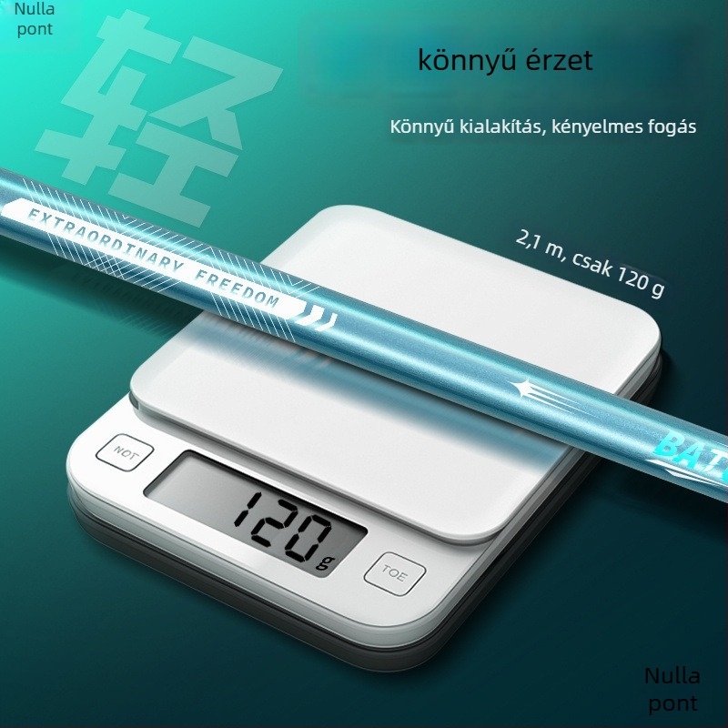 Teleszkópos szénszálas halászhálóbot