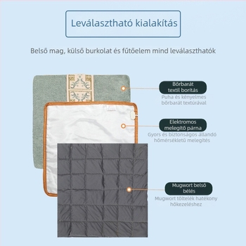 Téli fűtött ülőpárna, uniszex, USB tápegység, többfunkciós, irodai használatra