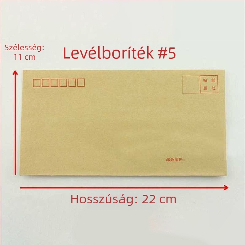 Hongnian Kraft papírból készült boríték, modell No. 7/C5, levélstílusú boríték, 5 típus
