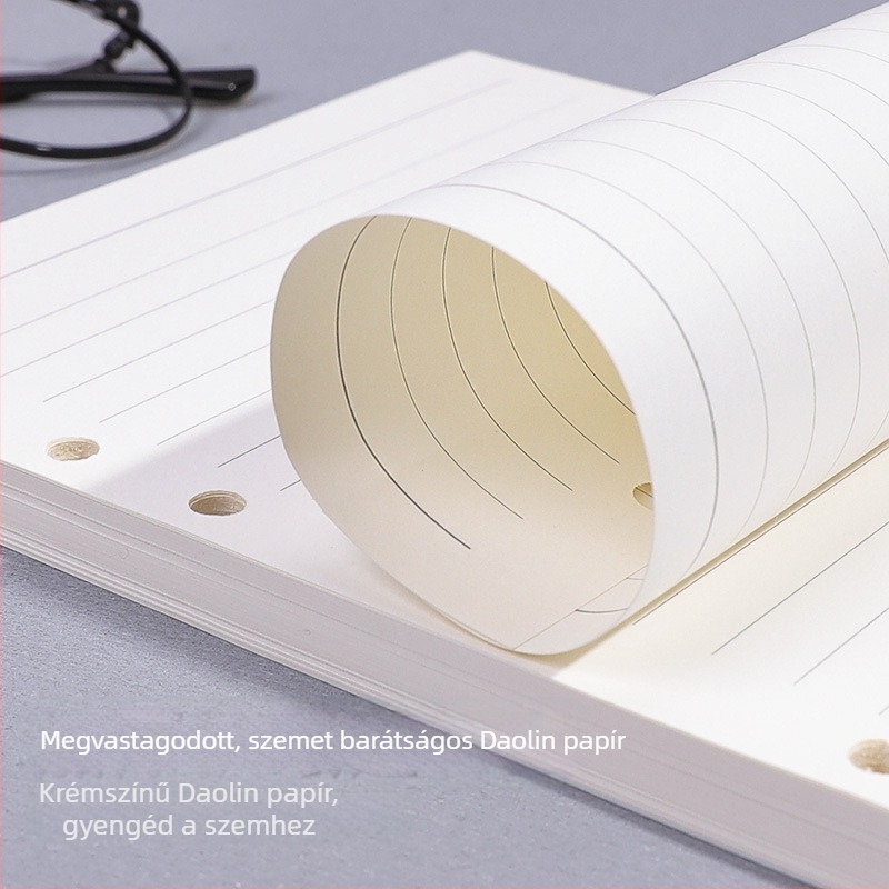 Cserélhető belső magú jegyzetfüzet, 6 lyuk, forest paper, 80 oldal, modell 120500, logó testreszabás