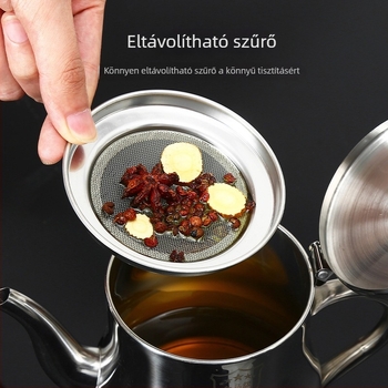 Rozsdamentes acél olajtartály szűrővel, csöpögésmentes, öntéshez és ízesítéshez