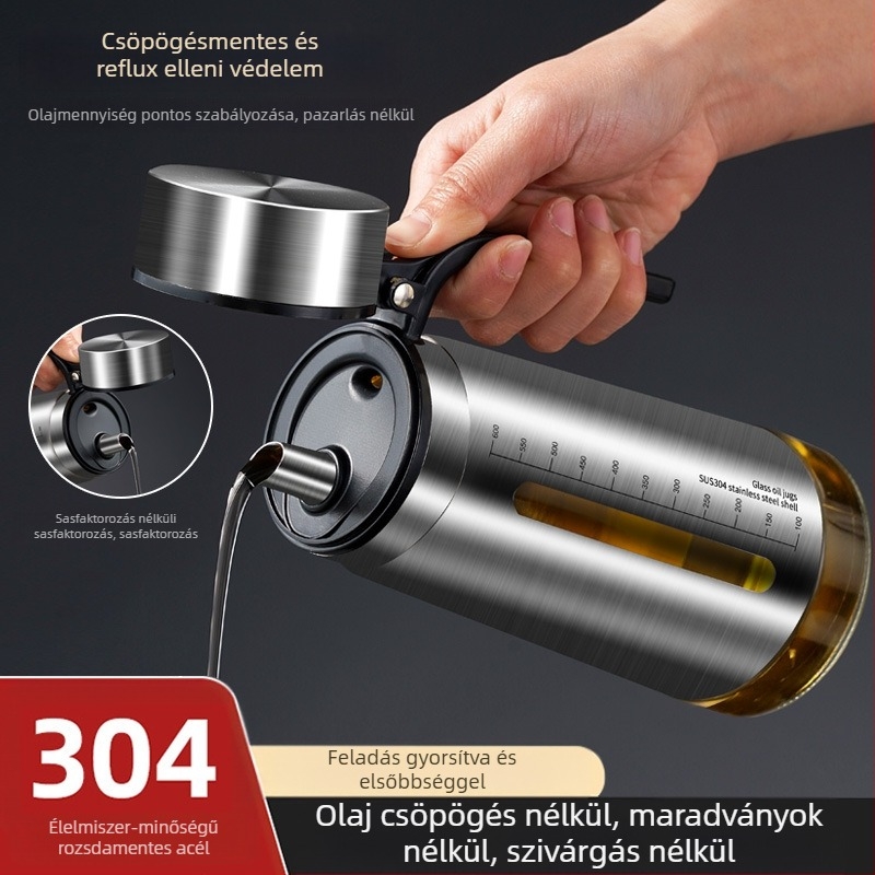 Hyvar olajtartó, üvegből készült