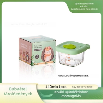 Baba üvegből készült etetőtál — aranyos stílus, könnyed luxus retro (Anyag: Üveg; Korhatár: 3 hónap felett; Dobozonként: 90 darab)