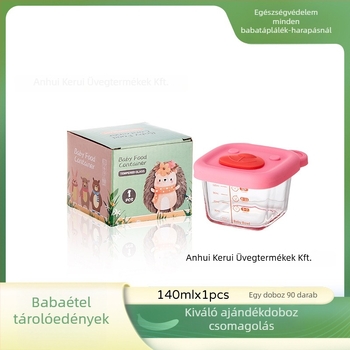 Baba üvegből készült etetőtál — aranyos stílus, könnyed luxus retro (Anyag: Üveg; Korhatár: 3 hónap felett; Dobozonként: 90 darab)