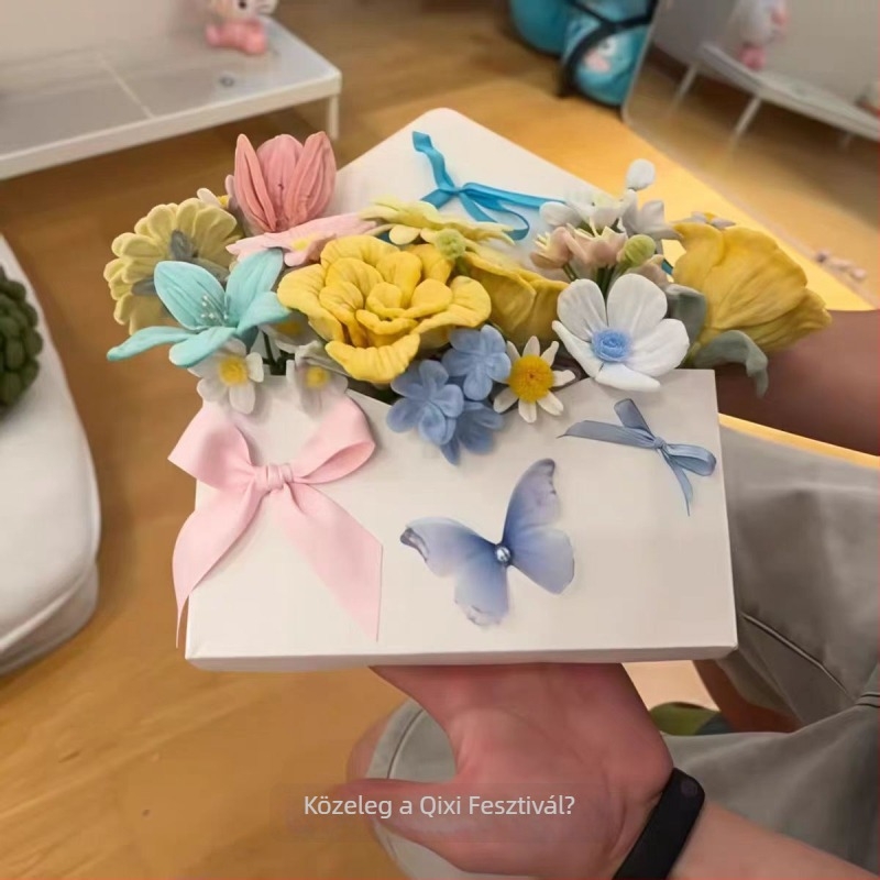 DIY készlet borítékból készült virágcsokorhoz, csavarodó pálcákkal, 1 m hosszú kézzel írt szerelmes levél tekercs, ajándék a barátnőnek.