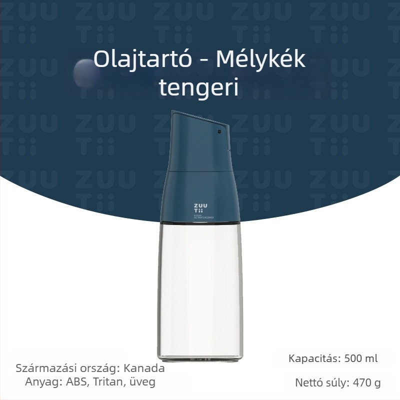 zuu tii Üveg olajtartó edény gravitációs felnyíló fedéllel — automatikus nyitás-zárás, szivárgásmentes, konyhai használatra
