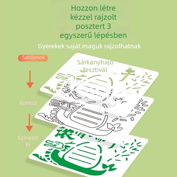 Kézzel írt iskolai hírlevél sablonkészlet általános- és középiskolásoknak, lyukasztott mintákkal és fesztivál témájú vonalas rajzokkal (Brand: Cheng Zhou; Anyag: Paper PET; Importált: Nem; IP-engedély: Nem)