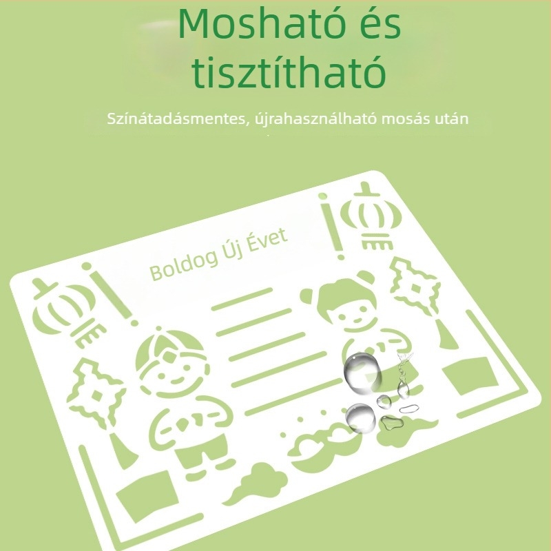 Kézzel írt iskolai hírlevél sablonkészlet általános- és középiskolásoknak, lyukasztott mintákkal és fesztivál témájú vonalas rajzokkal (Brand: Cheng Zhou; Anyag: Paper PET; Importált: Nem; IP-engedély: Nem)