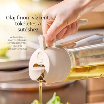Új kétfunkciós olajspray üveg otthoni használatra, konyhai üveg olaj spray és öntő funkciókkal, nagykereskedelem
