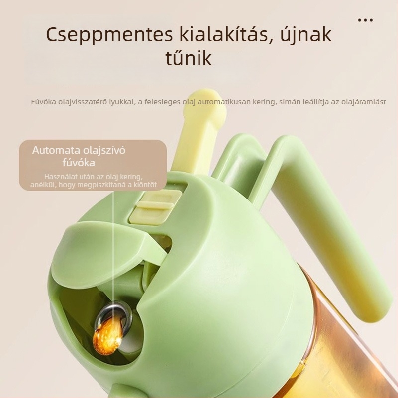 Üveg olajspray a konyhában – permetező olaj élelmiszerhez légkeveréses sütőhöz