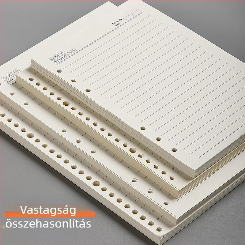Lehúzható lapú notesz, 6/9/4 lyukú, 96 oldal, belső oldalak 80 g bézs erdő-papír, modell 12121, nyomtatott logó, testreszabás elérhető