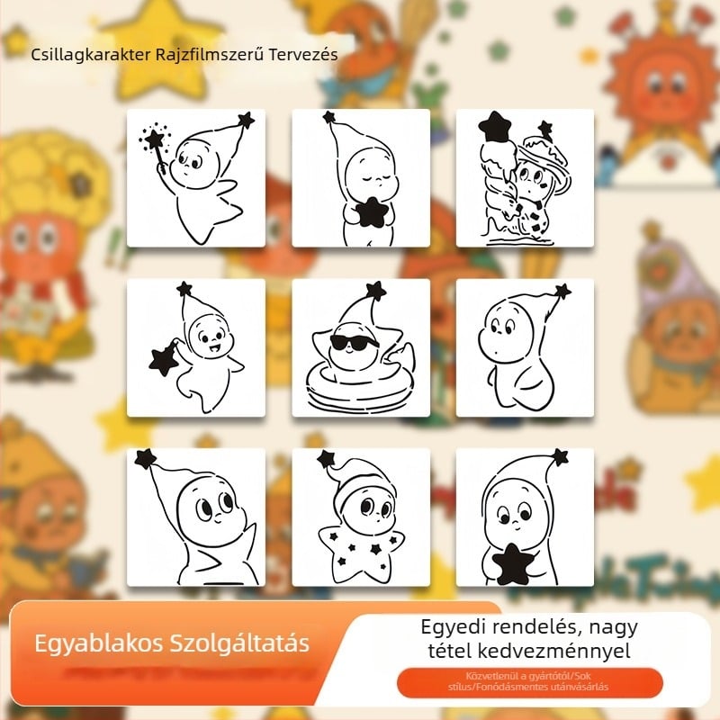 Festéshez sablon – PET anyag, cikkszám 8, pontosság ±1 mm