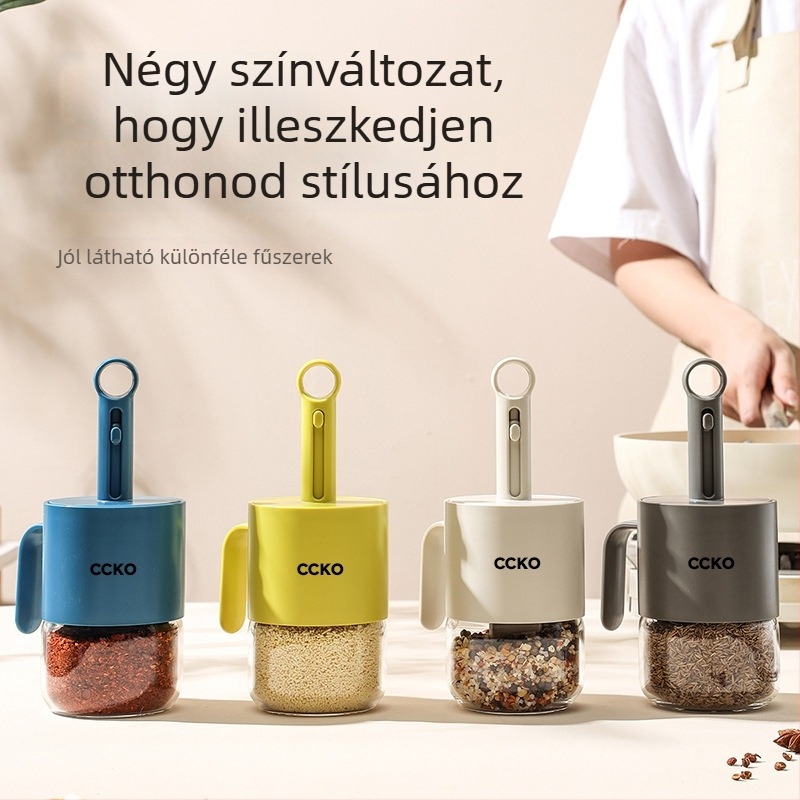 CCKO kerámia fűszertartó palack kanállal és tárolóval, szivárgásmentes kivitel