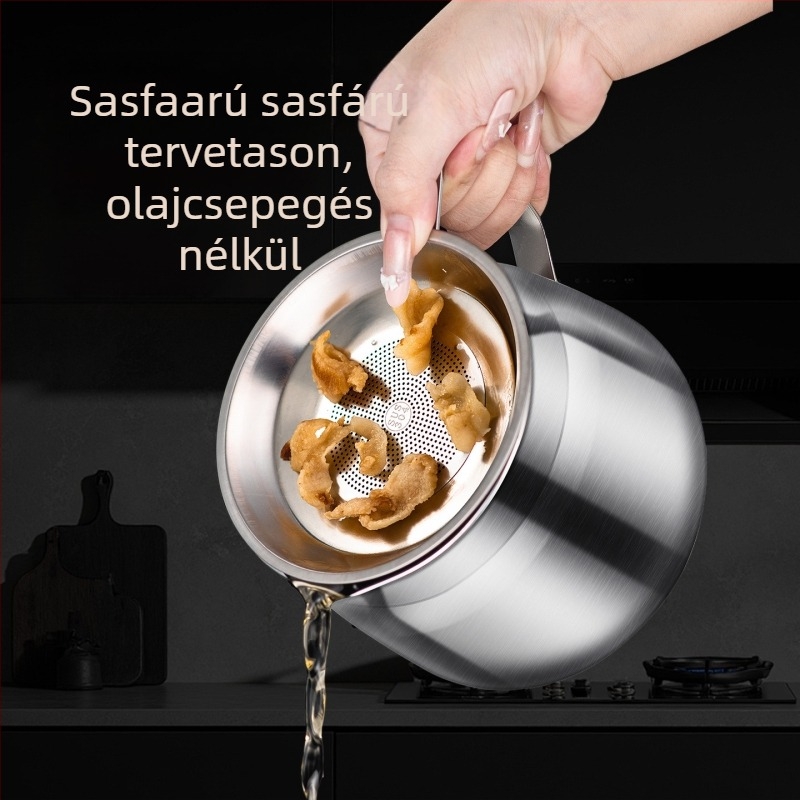 Juxinda Rozsdamentes acél olajszűrő tartály, konyhai olajszűrés, modern minimalista stílus