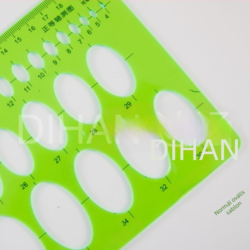 DiHan ovális sablon rajz- és építészeti geometria tervezéséhez – Márka: DIHAN, Importálás: Nem, IP-engedély: Nem