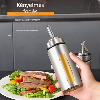 Üveg olajtartó palack automatikus nyitás-zárás funkcióval, élelmiszerbiztos anyag, nyomtatott logó, modern minimális dizájn