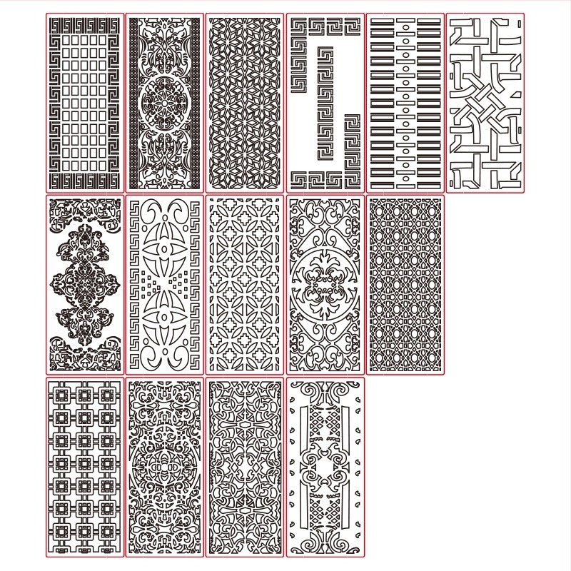 Lyukasztott falikép sablon geometriai textúrával — PET anyag, Purple Butterfly márka, importált: Nem, IP engedélyezve: Nem